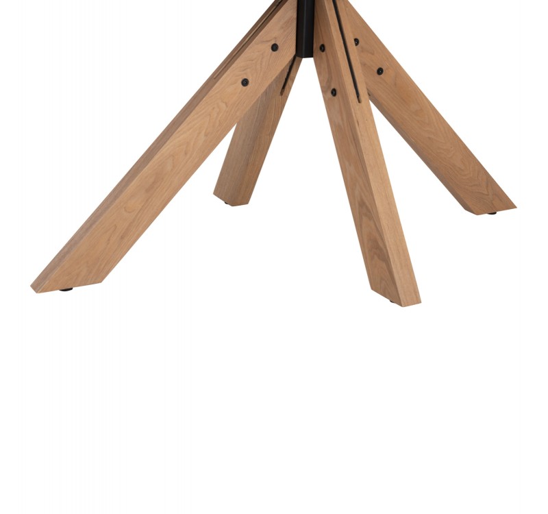 ΤΡΑΠΕΖΙ PAOLO HM9853 MDF ΜΕ ΚΑΠΛΑΜΑ ΦΡΑΞΙΝΟΥ-ΠΟΔΙΑ RUBBERWOOD-ΦΥΣΙΚΟ 180x90x75Yεκ