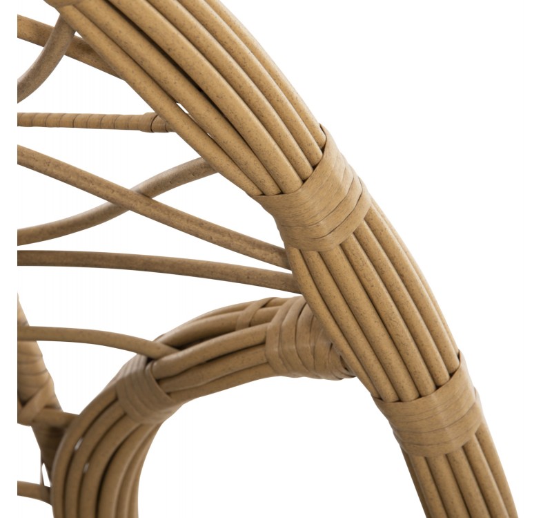 ΔΙΠΛΗ ΚΡΕΜΑΣΤΗ ΦΩΛΙΑ ME ΥΠΟΠΟΔΙΟ GRACIE HM5754.02 ΜΠΕΖ ΣΥΝΘ.RATTAN-ΓΚΡΙ ΜΕΤΑΛ.ΣΚΕΛΕΤΟΣ Φ120x200Υεκ