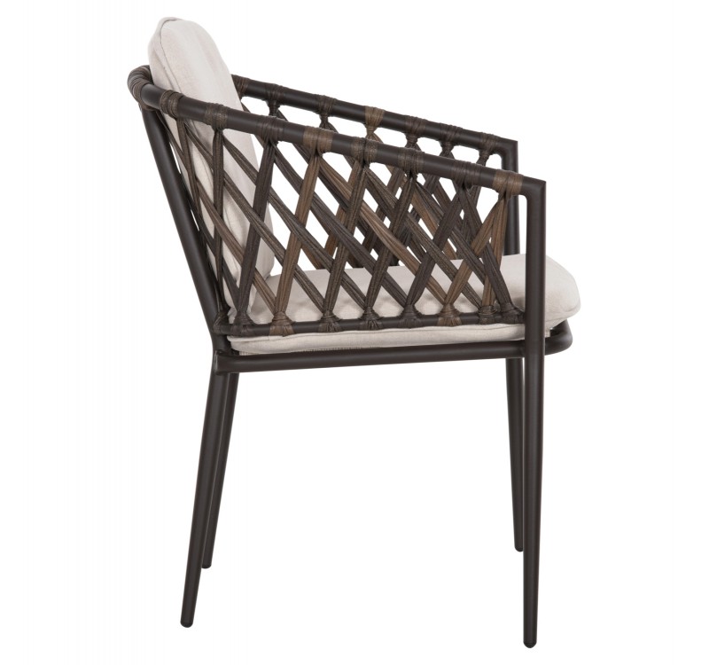 ΠΟΛΥΘΡΟΝΑ ΑΛΟΥΜΙΝΙΟΥ BOLLY HM6080 ΚΑΦΕ-ΣΥΝΘ.RATTAN ΚΑΦΕ-ΜΠΕΖ ΜΑΞΙΛΑΡΙΑ 58,5x67x86Υεκ