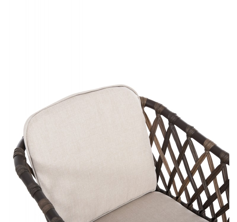 ΠΟΛΥΘΡΟΝΑ ΑΛΟΥΜΙΝΙΟΥ BOLLY HM6080 ΚΑΦΕ-ΣΥΝΘ.RATTAN ΚΑΦΕ-ΜΠΕΖ ΜΑΞΙΛΑΡΙΑ 58,5x67x86Υεκ