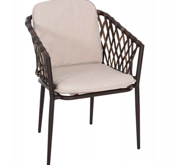 ΠΟΛΥΘΡΟΝΑ ΑΛΟΥΜΙΝΙΟΥ BOLLY HM6080 ΚΑΦΕ-ΣΥΝΘ.RATTAN ΚΑΦΕ-ΜΠΕΖ ΜΑΞΙΛΑΡΙΑ 58,5x67x86Υεκ