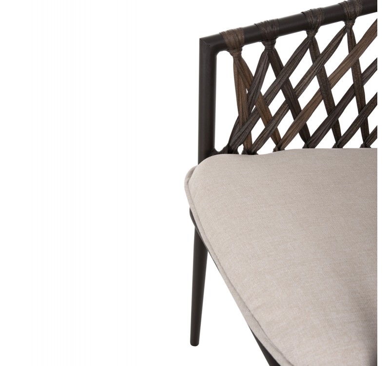 ΠΟΛΥΘΡΟΝΑ ΑΛΟΥΜΙΝΙΟΥ BOLLY HM6080 ΚΑΦΕ-ΣΥΝΘ.RATTAN ΚΑΦΕ-ΜΠΕΖ ΜΑΞΙΛΑΡΙΑ 58,5x67x86Υεκ