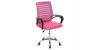 ΚΑΡΕΚΛΑ ΓΡΑΦΕΙΟΥ TRAIL HM1192.35 ΡΟΖ MESH-ΠΟΔΙ ΧΡΩΜΙΟΥ 62x51x98Υεκ.