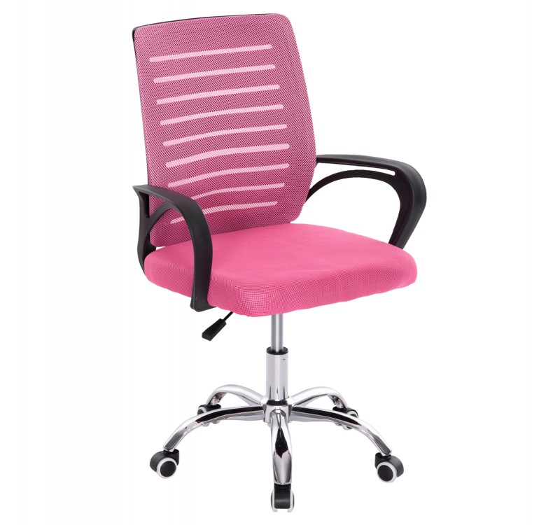 ΚΑΡΕΚΛΑ ΓΡΑΦΕΙΟΥ TRAIL HM1192.35 ΡΟΖ MESH-ΠΟΔΙ ΧΡΩΜΙΟΥ 62x51x98Υεκ.