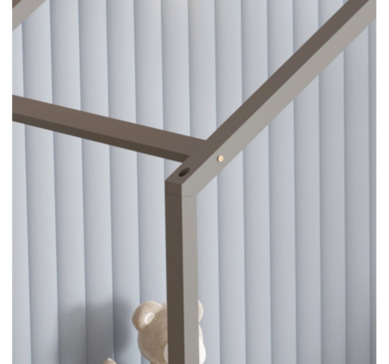 ΚΡΕΒΑΤΙ ΠΑΙΔΙΚΟ KLARICE HM680.05 τ.MONTESSORI-2 ΣΥΡΤΑΡΙΑ- ΞΥΛΟ ΠΕΥΚΟΥ ΓΚΡΙ-190x90εκ