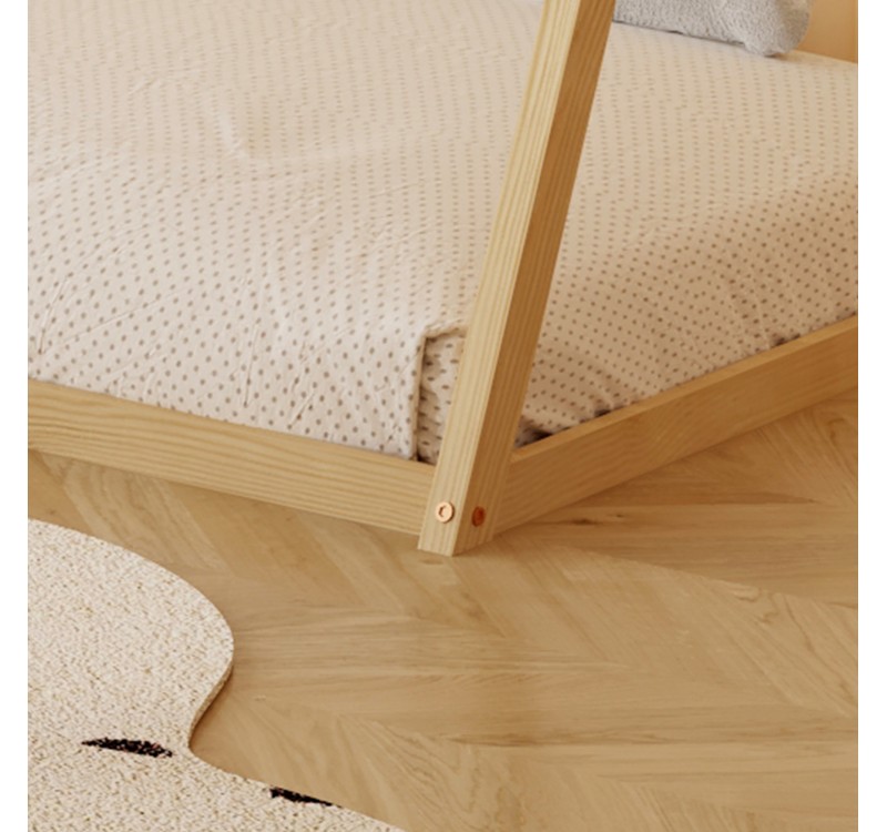 ΚΡΕΒΑΤΙ ΠΑΙΔΙΚΟ MUNK HM681.01 τ.MONTESSORI ΜΑΣΙΦ ΞΥΛΟ ΠΕΥΚΟΥ ΦΥΣΙΚΟ- 190x90εκ