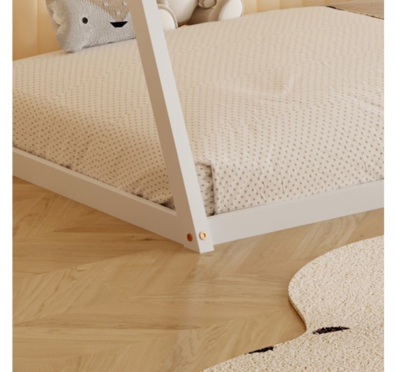 ΚΡΕΒΑΤΙ ΠΑΙΔΙΚΟ MUNK HM681.03 τ.MONTESSORI ΜΑΣΙΦ ΞΥΛΟ ΠΕΥΚΟΥ ΛΕΥΚΟ- 190x90εκ