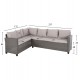 ΣΕΤ ΣΑΛΟΝΙ ΓΩΝΙΑ & ΤΡΑΠΕΖΙ CARSON HM6078.01 ΓΚΡΙ ΣΥΝΘ.RATTAN-ΜΑΞΙΛΑΡΙΑ
