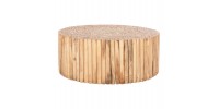 ΤΡΑΠΕΖΙ ΣΑΛΟΝΙΟΥ ΣΤΡΟΓΓΥΛΟ COOTER HM9862 ΚΛΑΔΙΑ TEAK-ΦΥΣΙΚΟ Φ100x40Υεκ.