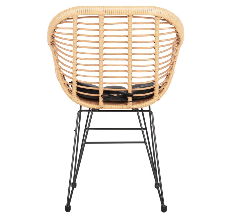 ΠΟΛΥΘΡΟΝΑ ΜΕ ΜΑΞΙΛΑΡΙ ΜΕΤΑΛΛΙΚΗ ALLEGRA HM5450.31 ΜΕ WICKER ΜΠΕΖ 58x59x82Υ