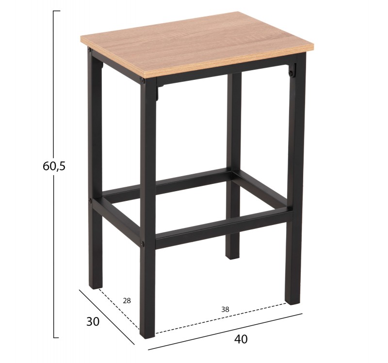 ΣΕΤ ΤΡΑΠΕΖΑΡΙΑ ΜΠΑΡ 5ΤΜΧ BOXY HM9882.01 ΜΑΥΡΟ ΜΕΤΑΛΛΟ-ΜΕΛΑΜΙΝΗ ΣΕ SONAMA