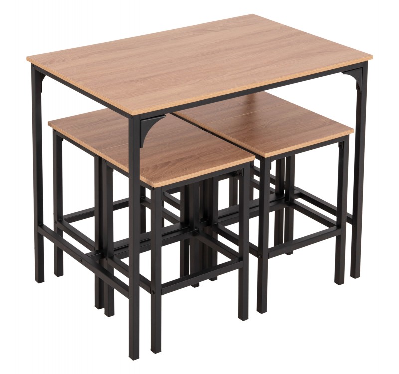 ΣΕΤ ΤΡΑΠΕΖΑΡΙΑ ΜΠΑΡ 5ΤΜΧ BOXY HM9882.01 ΜΑΥΡΟ ΜΕΤΑΛΛΟ-ΜΕΛΑΜΙΝΗ ΣΕ SONAMA