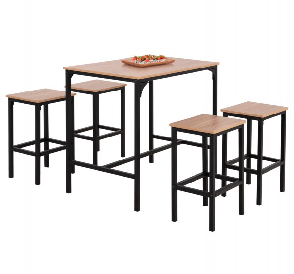 ΣΕΤ ΤΡΑΠΕΖΑΡΙΑ ΜΠΑΡ 5ΤΜΧ BOXY HM9882.01 ΜΑΥΡΟ ΜΕΤΑΛΛΟ-ΜΕΛΑΜΙΝΗ ΣΕ SONAMA