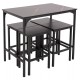 ΣΕΤ ΤΡΑΠΕΖΑΡΙΑ ΜΠΑΡ 5ΤΜΧ BOXY HM9882.13 ΜΑΥΡΟ ΜΕΤΑΛΛΟ-ΜΕΛΑΜΙΝΗ ΜΑΥΡΟ ΜΑΡΜΑΡΟ