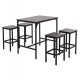ΣΕΤ ΤΡΑΠΕΖΑΡΙΑ ΜΠΑΡ 5ΤΜΧ BOXY HM9882.13 ΜΑΥΡΟ ΜΕΤΑΛΛΟ-ΜΕΛΑΜΙΝΗ ΜΑΥΡΟ ΜΑΡΜΑΡΟ