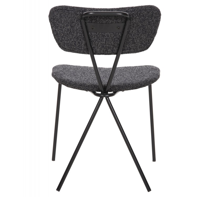 ΚΑΡΕΚΛΑ DORY HM9855.04 ΜΕΤΑΛΛΙΚΟΣ ΣΚΕΛΕΤΟΣ ΜΑΥΡΟΣ-ΣΚΟΥΡΟ ΓΚΡΙ ΥΦΑΣΜΑ 48,5x61x76Υεκ.