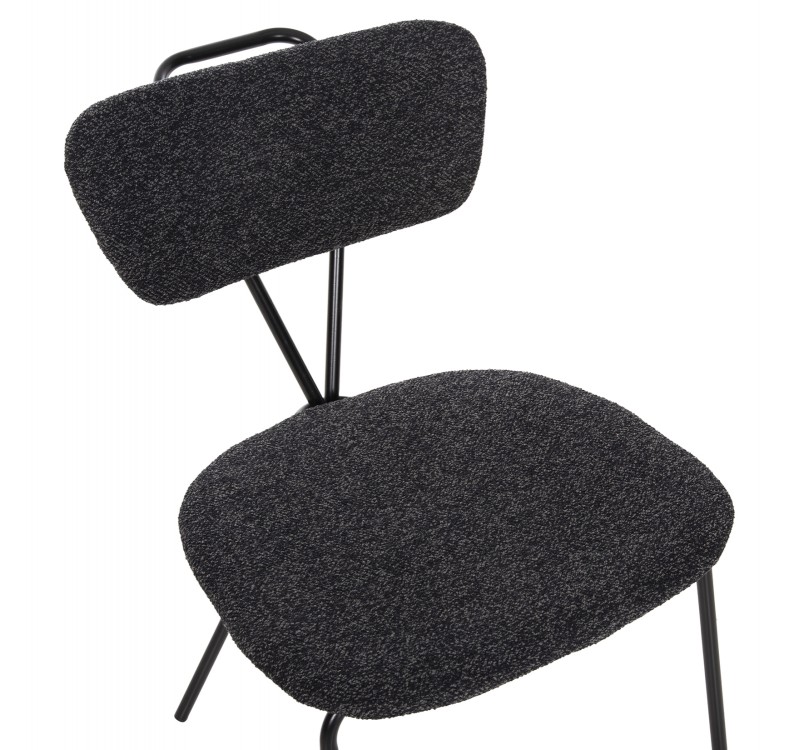 ΚΑΡΕΚΛΑ DORY HM9855.04 ΜΕΤΑΛΛΙΚΟΣ ΣΚΕΛΕΤΟΣ ΜΑΥΡΟΣ-ΣΚΟΥΡΟ ΓΚΡΙ ΥΦΑΣΜΑ 48,5x61x76Υεκ.