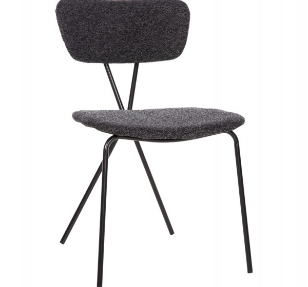 ΚΑΡΕΚΛΑ DORY HM9855.04 ΜΕΤΑΛΛΙΚΟΣ ΣΚΕΛΕΤΟΣ ΜΑΥΡΟΣ-ΣΚΟΥΡΟ ΓΚΡΙ ΥΦΑΣΜΑ 48,5x61x76Υεκ.