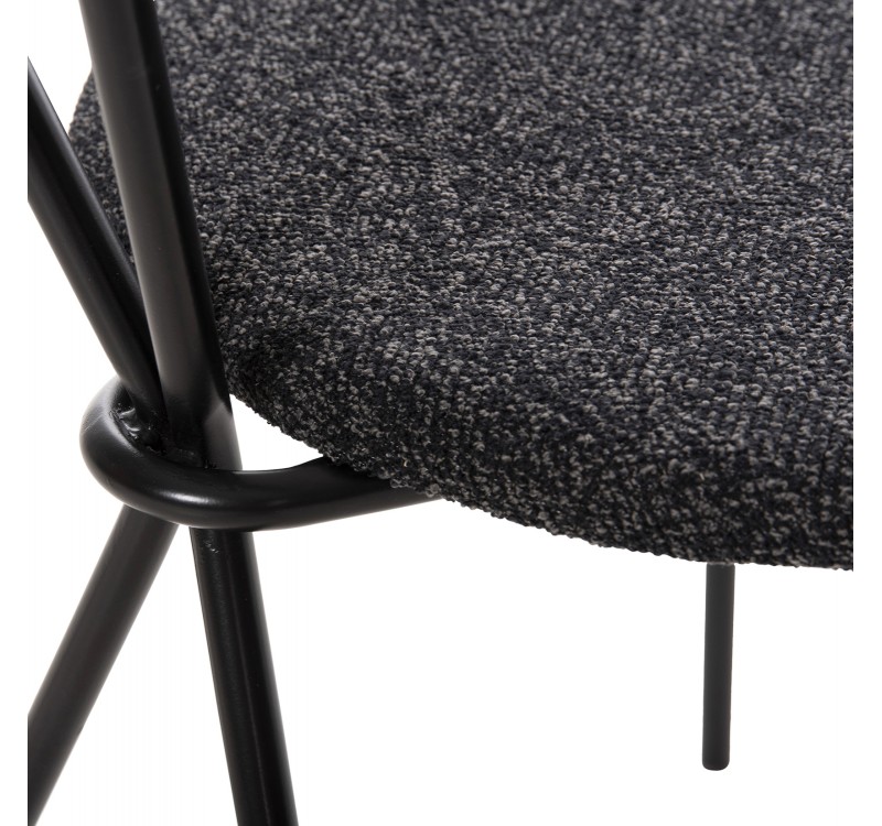 ΚΑΡΕΚΛΑ DORY HM9855.04 ΜΕΤΑΛΛΙΚΟΣ ΣΚΕΛΕΤΟΣ ΜΑΥΡΟΣ-ΣΚΟΥΡΟ ΓΚΡΙ ΥΦΑΣΜΑ 48,5x61x76Υεκ.