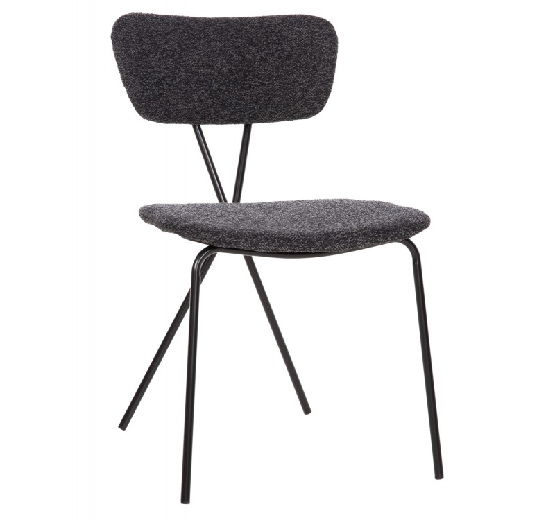 ΚΑΡΕΚΛΑ DORY HM9855.04 ΜΕΤΑΛΛΙΚΟΣ ΣΚΕΛΕΤΟΣ ΜΑΥΡΟΣ-ΣΚΟΥΡΟ ΓΚΡΙ ΥΦΑΣΜΑ 48,5x61x76Υεκ.