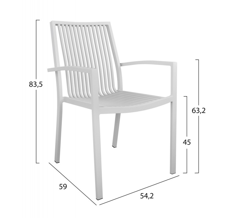 ΣΕΤ ΤΡΑΠΕΖΑΡΙΑΣ 5ΤΜΧ BRONCA HM21023 ΜΕΤΑΛ.ΤΡΑΠΕΖΙ-4 ΠΟΛΥΘΡΟΝΕΣ ΑΛΟΥΜΙΝΙΟΥ-ΛΕΥΚΟ