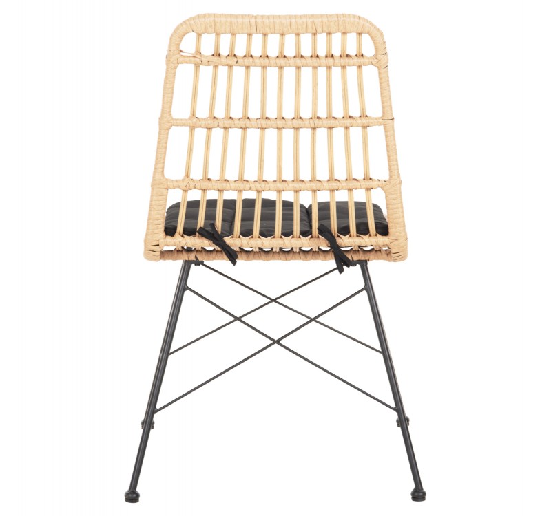 ΚΑΡΕΚΛΑ ΕΞΩΤ.ΧΩΡΟΥ ALLEGRA & ΜΑΞΙΛΑΡΙ HM5451.11 ΜΕΤΑΛΛΟ ΜΑΥΡΟ-ΜΠΕΖ WICKER 52x51.5x83.5Y