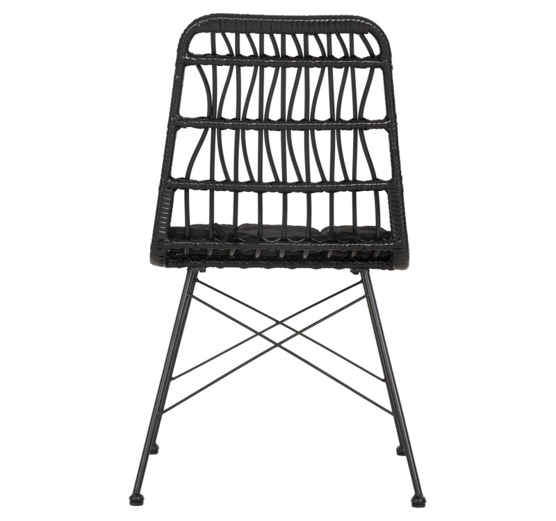 ΚΑΡΕΚΛΑ ΕΞ.ΧΩΡΟΥ ALLEGRA HM5453.12 ΜΕΤΑΛΛΟ-ΜΑΞΙΛΑΡΙ-WICKER ΜΑΥΡΟ 52x52x83,5Yεκ.