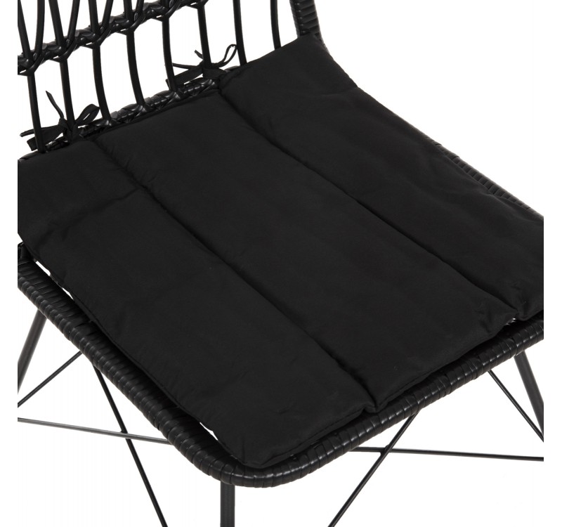 ΚΑΡΕΚΛΑ ΕΞ.ΧΩΡΟΥ ALLEGRA HM5453.12 ΜΕΤΑΛΛΟ-ΜΑΞΙΛΑΡΙ-WICKER ΜΑΥΡΟ 52x52x83,5Yεκ.