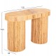 ΚΟΝΣΟΛΑ ΟΒΑΛ GATSBY HM9871 ΦΥΣΙΚΟ RATTAN ΣΕ ΦΥΣΙΚΟ ΧΡΩΜΑ 110x45x74,5Υεκ.
