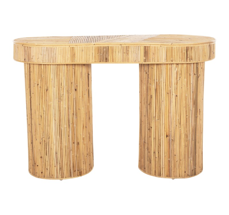 ΚΟΝΣΟΛΑ ΟΒΑΛ GATSBY HM9871 ΦΥΣΙΚΟ RATTAN ΣΕ ΦΥΣΙΚΟ ΧΡΩΜΑ 110x45x74,5Υεκ.