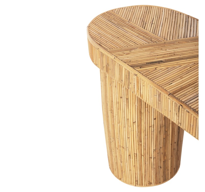 ΚΟΝΣΟΛΑ ΟΒΑΛ GATSBY HM9871 ΦΥΣΙΚΟ RATTAN ΣΕ ΦΥΣΙΚΟ ΧΡΩΜΑ 110x45x74,5Υεκ.