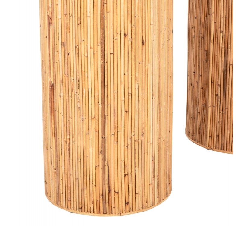 ΚΟΝΣΟΛΑ ΟΒΑΛ GATSBY HM9871 ΦΥΣΙΚΟ RATTAN ΣΕ ΦΥΣΙΚΟ ΧΡΩΜΑ 110x45x74,5Υεκ.
