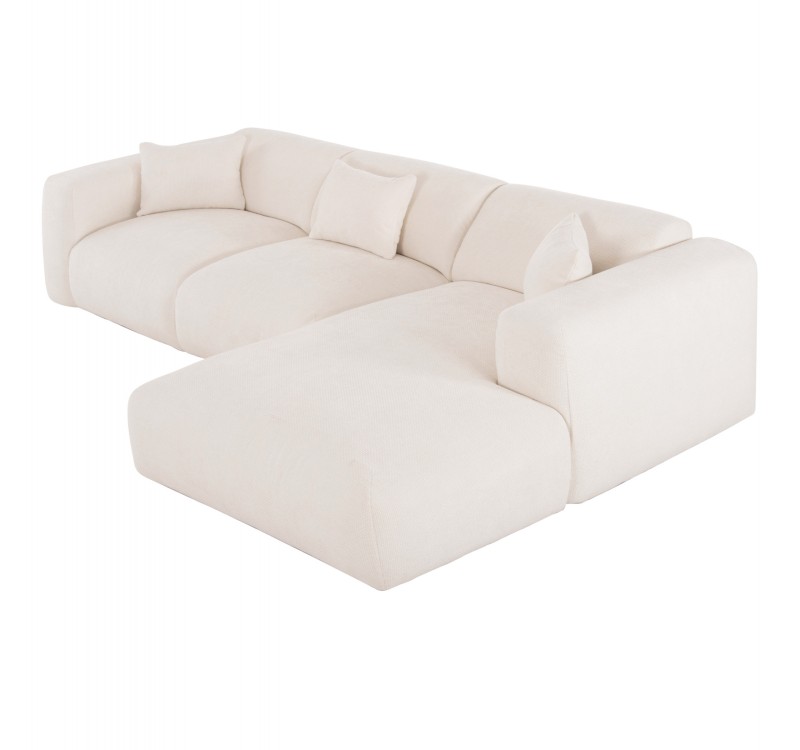 ΚΑΝΑΠΕΣ ΓΩΝΙΑ BRICKEN HM3275.02R ΛΕΥΚΟ ΥΦΑΣΜΑ 110-282x98-160x72Υεκ.