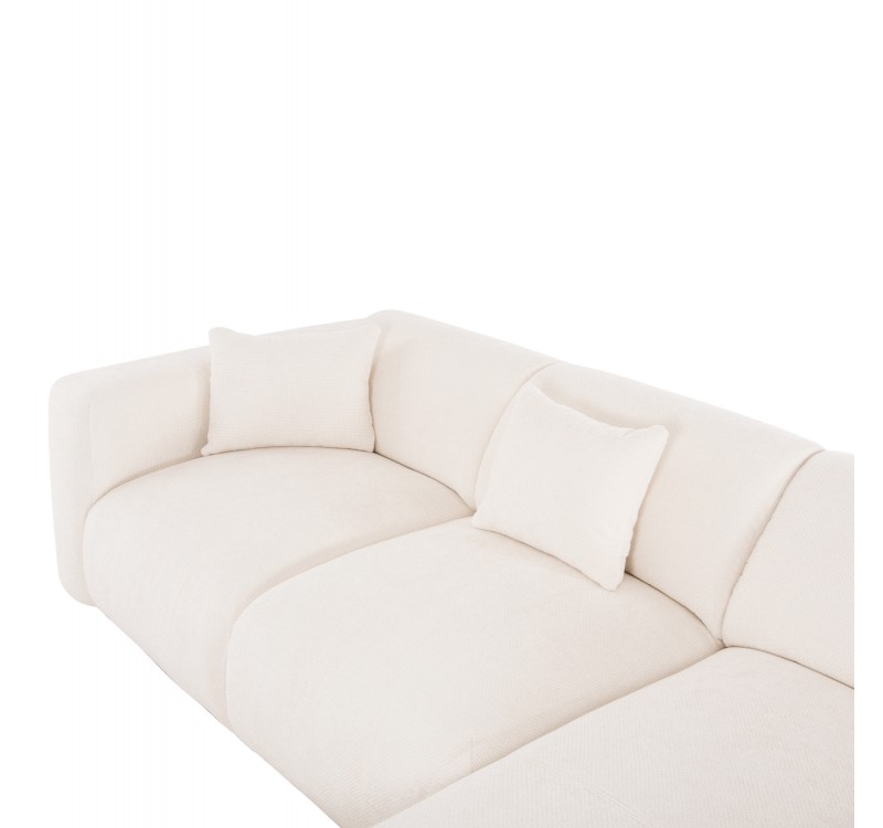 ΚΑΝΑΠΕΣ ΓΩΝΙΑ BRICKEN HM3275.02R ΛΕΥΚΟ ΥΦΑΣΜΑ 110-282x98-160x72Υεκ.