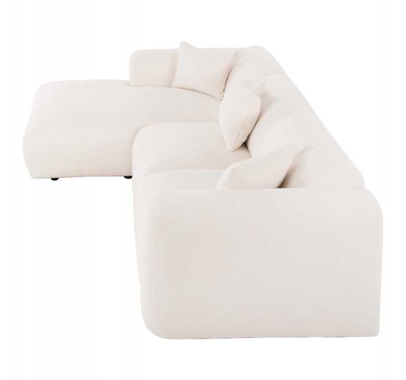 ΚΑΝΑΠΕΣ ΓΩΝΙΑ (ΑΡΙΣΤΕΡΗ) BRICKEN HM3275.02L ΛΕΥΚΟ ΥΦΑΣΜΑ 110-282x98-160x72Υεκ.