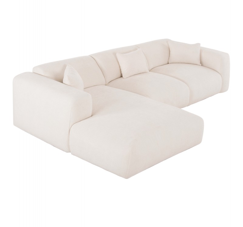 ΚΑΝΑΠΕΣ ΓΩΝΙΑ (ΑΡΙΣΤΕΡΗ) BRICKEN HM3275.02L ΛΕΥΚΟ ΥΦΑΣΜΑ 110-282x98-160x72Υεκ.