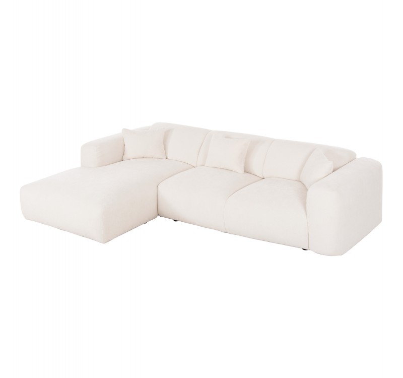 ΚΑΝΑΠΕΣ ΓΩΝΙΑ (ΑΡΙΣΤΕΡΗ) BRICKEN HM3275.02L ΛΕΥΚΟ ΥΦΑΣΜΑ 110-282x98-160x72Υεκ.