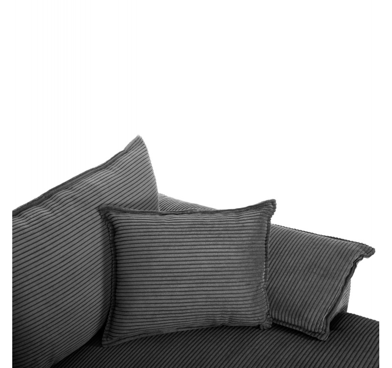 ΓΩΝΙΑΚΟΣ ΚΑΝΑΠΕΣ-ΚΡΕΒΑΤΙ ΜΕ ΑΠΟΘ.ΧΩΡΟ ALDO HM3276.02R ΑΝΘΡΑΚΙ ΥΦΑΣΜΑ 256x159x87Υεκ.