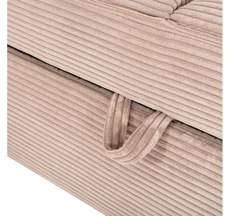 ΚΑΝΑΠΕΣ-ΚΡΕΒΑΤΙ-ΑΡΙΣΤ.ΓΩΝΙΑ ΜΕ ΑΠΟΘ.ΧΩΡΟ ALDO HM3276.01L ΜΠΕΖ ΥΦΑΣΜΑ 256x159x87Υεκ