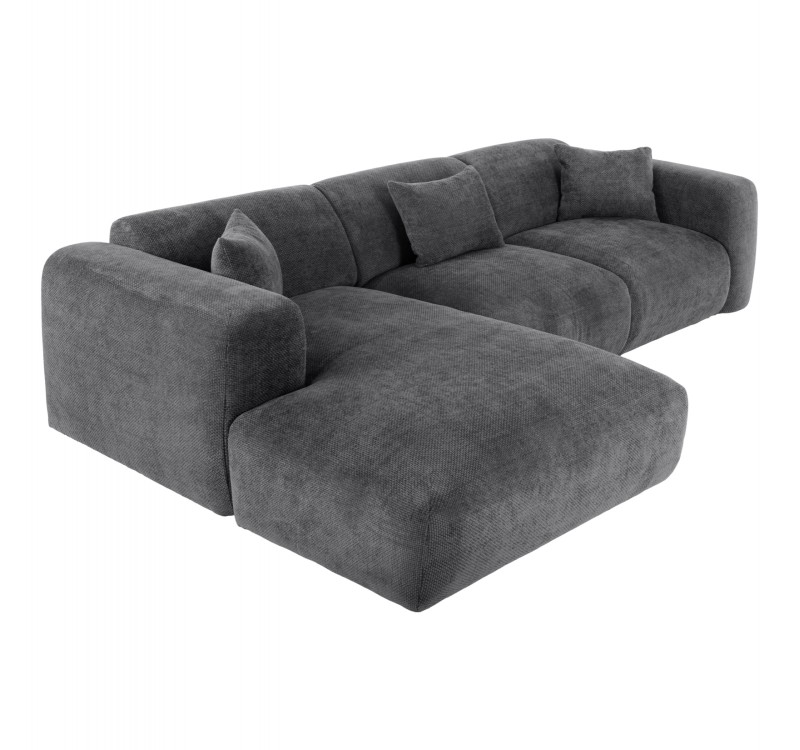 ΚΑΝΑΠΕΣ ΓΩΝΙΑ (ΑΡΙΣΤΕΡΗ) BRICKEN HM3275.04L ΑΝΘΡΑΚΙ ΥΦΑΣΜΑ 110-282x98-160x72Υεκ.