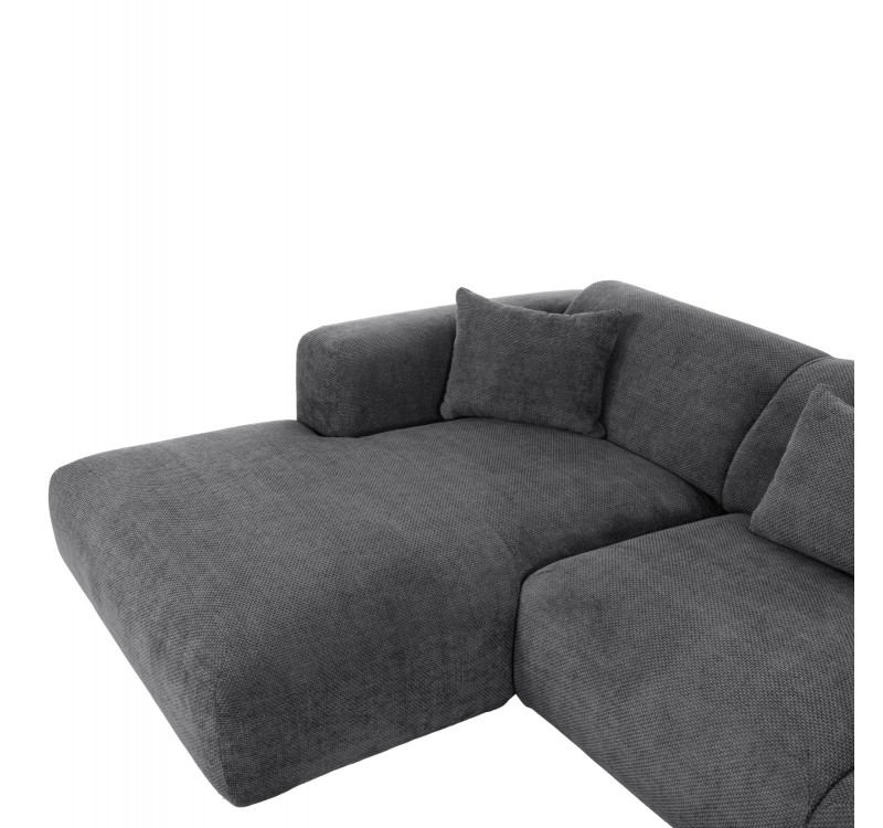 ΚΑΝΑΠΕΣ ΓΩΝΙΑ (ΑΡΙΣΤΕΡΗ) BRICKEN HM3275.04L ΑΝΘΡΑΚΙ ΥΦΑΣΜΑ 110-282x98-160x72Υεκ.