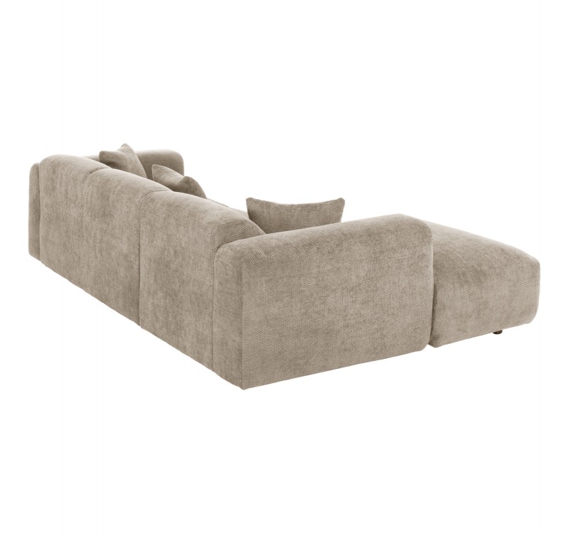 ΚΑΝΑΠΕΣ ΓΩΝΙΑ (ΑΡΙΣΤΕΡΗ) BRICKEN HM3275.01L ΜΠΕΖ ΥΦΑΣΜΑ 110-282x98-160x72Υεκ.