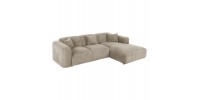 ΚΑΝΑΠΕΣ ΓΩΝΙΑ BRICKEN HM3275.01R ΜΠΕΖ ΥΦΑΣΜΑ 110-282x98-160x72Υεκ.