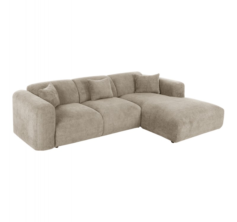 ΚΑΝΑΠΕΣ ΓΩΝΙΑ BRICKEN HM3275.01R ΜΠΕΖ ΥΦΑΣΜΑ 110-282x98-160x72Υεκ.