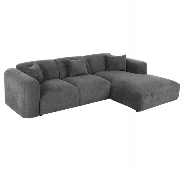 ΚΑΝΑΠΕΣ ΓΩΝΙΑ BRICKEN HM3275.04R ΑΝΘΡΑΚΙ ΥΦΑΣΜΑ 110-282x98-160x72Υεκ.