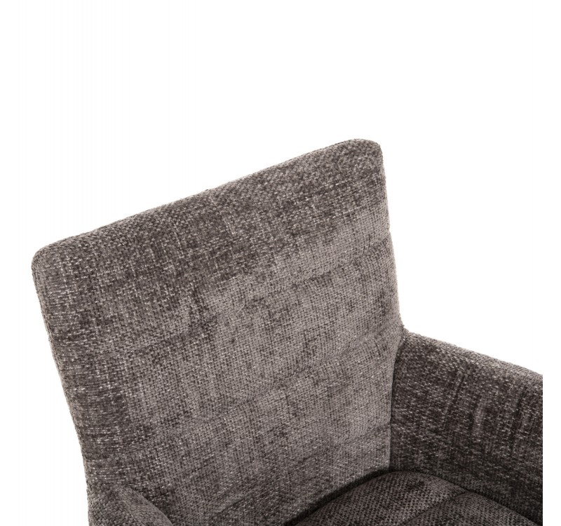 ΠΟΛΥΘΡΟΝΑΚΙ ΤΡΑΠΕΖΑΡΙΑΣ GAZER HM9845.03 ΓΚΡΙ YΦΑΣΜΑ-ΠΟΔΙΑ RUBBERWOOD 66x63x91Υεκ.