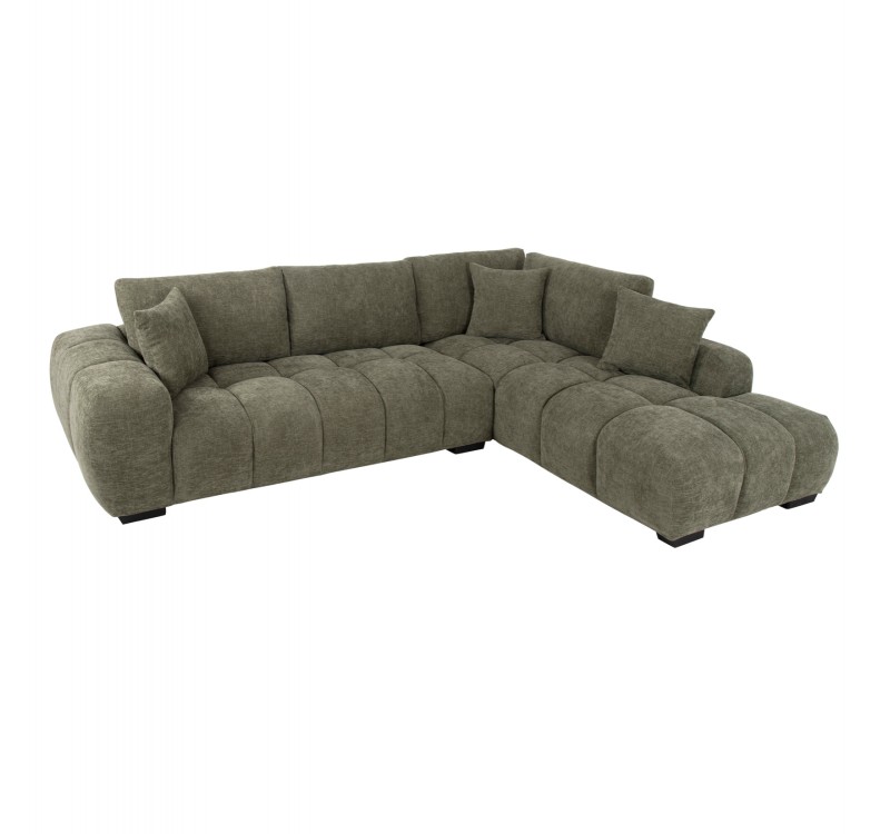 ΚΑΝΑΠΕΣ ΓΩΝΙΑ (ΔΕΞΙΑ) COVEN HM3266.04R ΠΡΑΣΙΝΟ ΥΦΑΣΜΑ 298x102-208x85Υεκ.