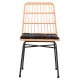 ΚΑΡΕΚΛΑ ALLEGRA HM5705.11 ΜΑΥΡΗ ΜΕΤΑΛΛΙΚΗ ΜΕ ΜΑΞΙΛΑΡΙ-WICKER ΜΠΕΖ 46,5x50x85Υεκ.