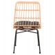 ΚΑΡΕΚΛΑ ALLEGRA HM5705.11 ΜΑΥΡΗ ΜΕΤΑΛΛΙΚΗ ΜΕ ΜΑΞΙΛΑΡΙ-WICKER ΜΠΕΖ 46,5x50x85Υεκ.