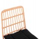 ΚΑΡΕΚΛΑ ALLEGRA HM5705.11 ΜΑΥΡΗ ΜΕΤΑΛΛΙΚΗ ΜΕ ΜΑΞΙΛΑΡΙ-WICKER ΜΠΕΖ 46,5x50x85Υεκ.
